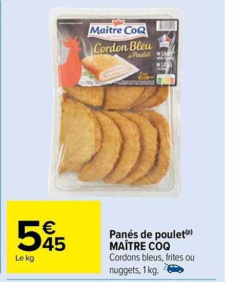panés de poulet maître coq