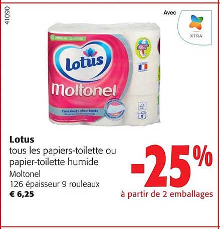papiers-toilette ou papier-toilette humide moltonel lotus