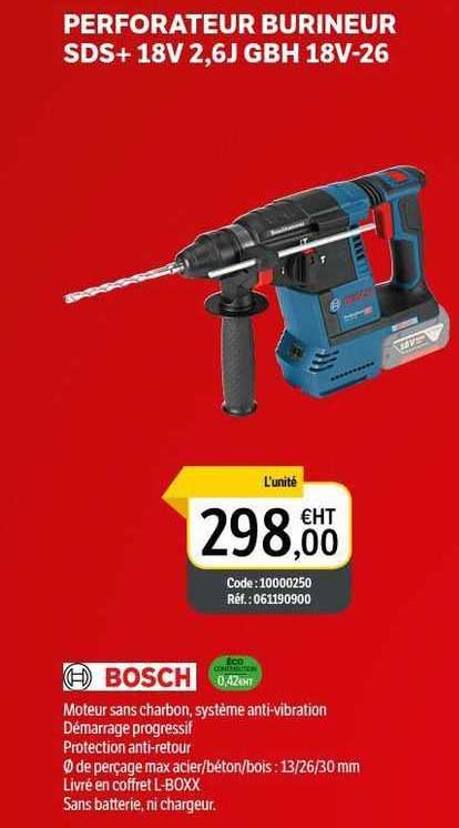 perforateur burineur sds+ 18v 2,6j gbh 18v-26 bosch