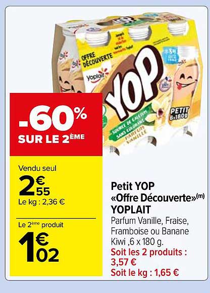 Petit Yop «offre Découverte» Yoplait