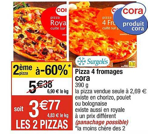 Pizza 4 Fromages Cora