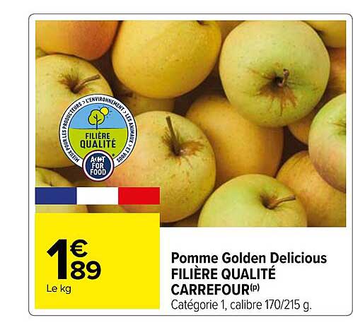 Pomme Golden Délicious Filière Qualité Carrefour