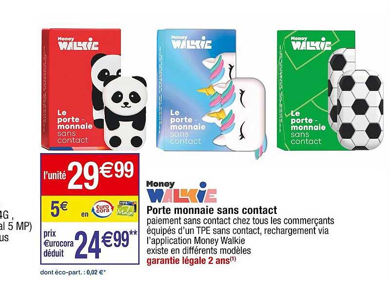 porte monnaie sans contact money walkie