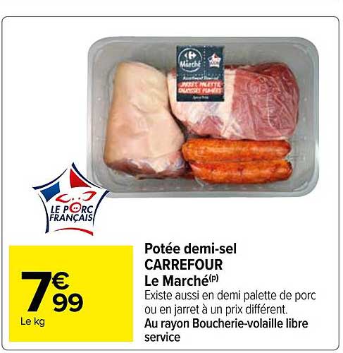 potée demi-sel carrefour le marché