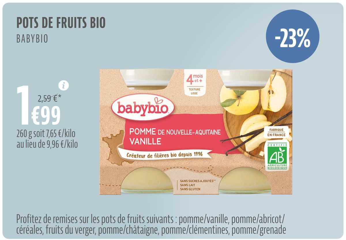 pots de fruits bio babybio