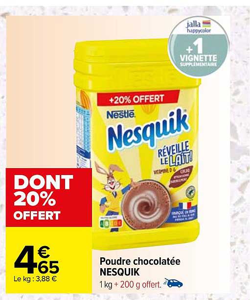poudre chocolatée nesquik