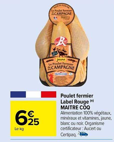 poulet fermier label rouge maître coq