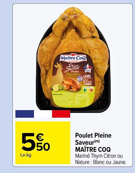 poulet pleine saveur maître coq