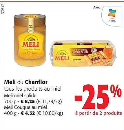 produits au miel meli ou chanflor
