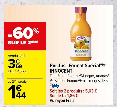 pur jus "format spécial" innocent