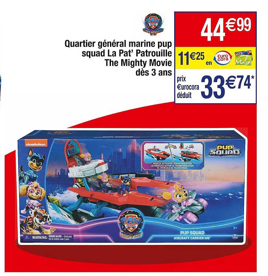 quartier général marine pup squad la pat' patrouille the mighty movie dès 3 ans