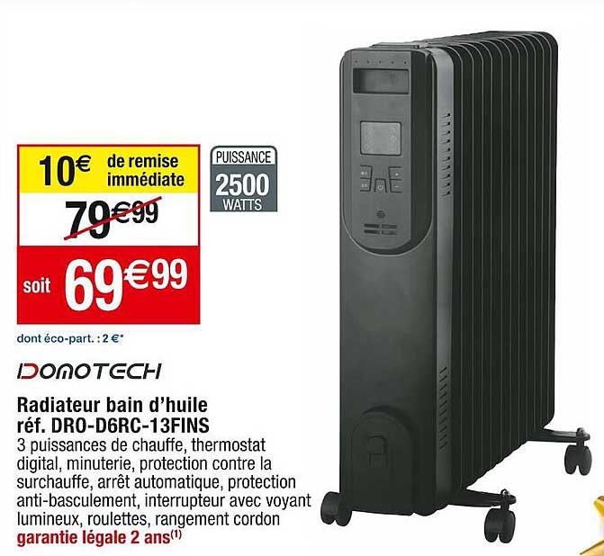 Radiateur Bain D'huile Domotech