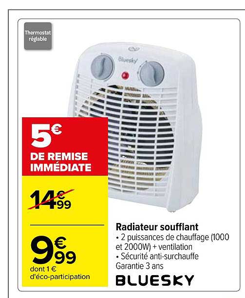 Radiateur Soufflant Bluesky