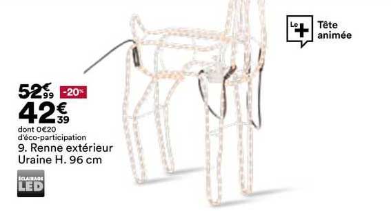 renne extérieur uraine h. 96 cm