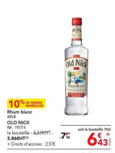 rhum blanc old nick