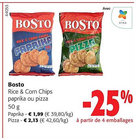 Rice & Corn Chips Paprika Ou Pizza Bosto