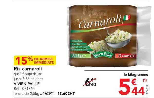 riz carnaroli vivien paille