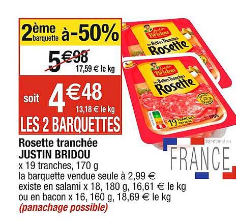 rosette tranchée justin bridou