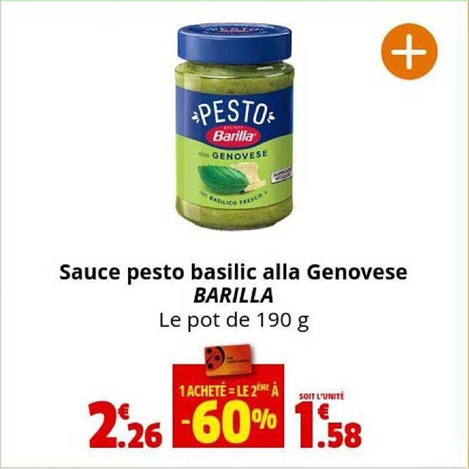 sauce pesto basilic alla genovese barilla