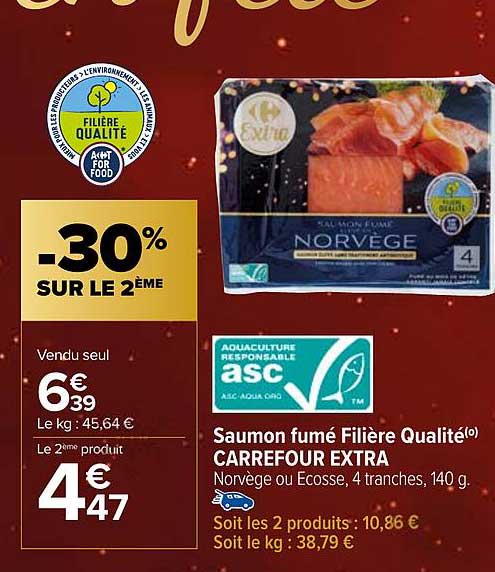 Saumon Fumé Filière Qualité Carrefour Extra