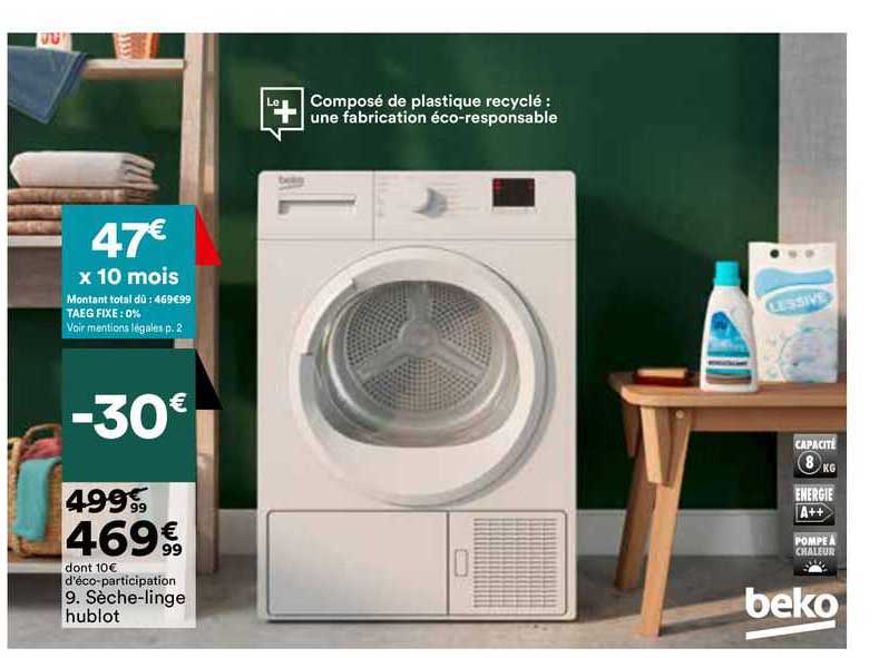 sèche-linge hublot beko