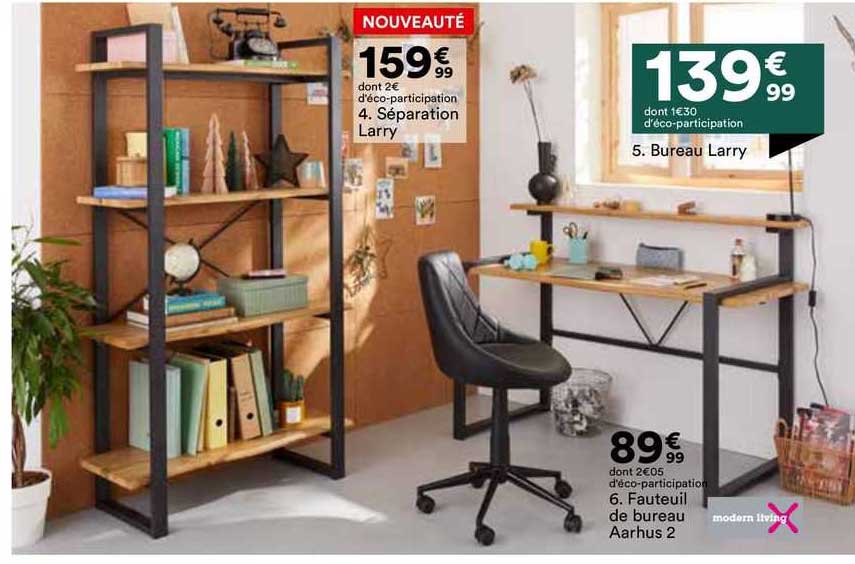 séparation larry, bureau larry, fauteuil de bureau aarhus 2 modern living