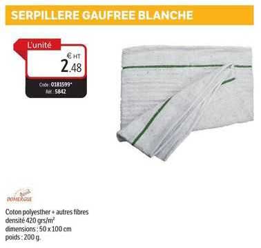serpillère gaufrée blanche