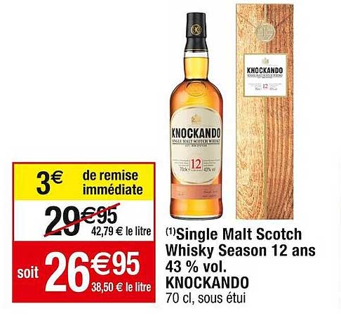 single malt scotch whisky season 12 ans 43% vol knockando