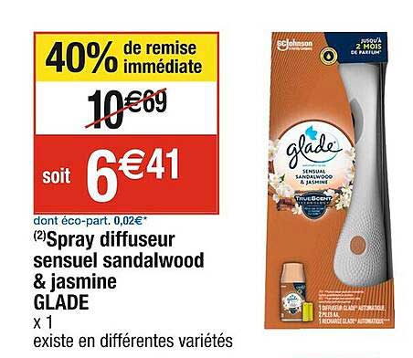 Spray Diffuseur Sensuel Sandalwood & Jasmine Glade
