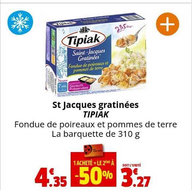 st jacques gratinées tipiak