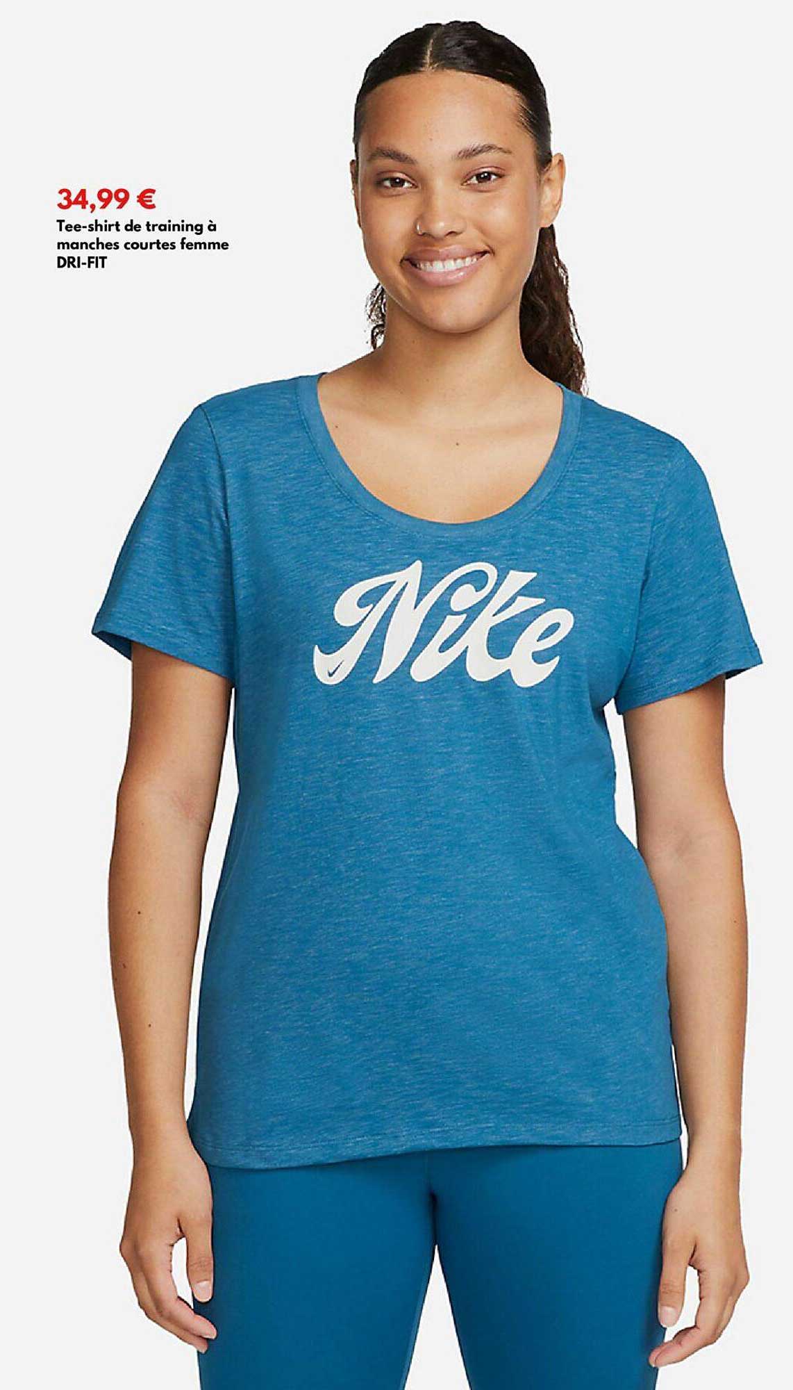 tee-shirt de training à manches courtes femme dri-fit