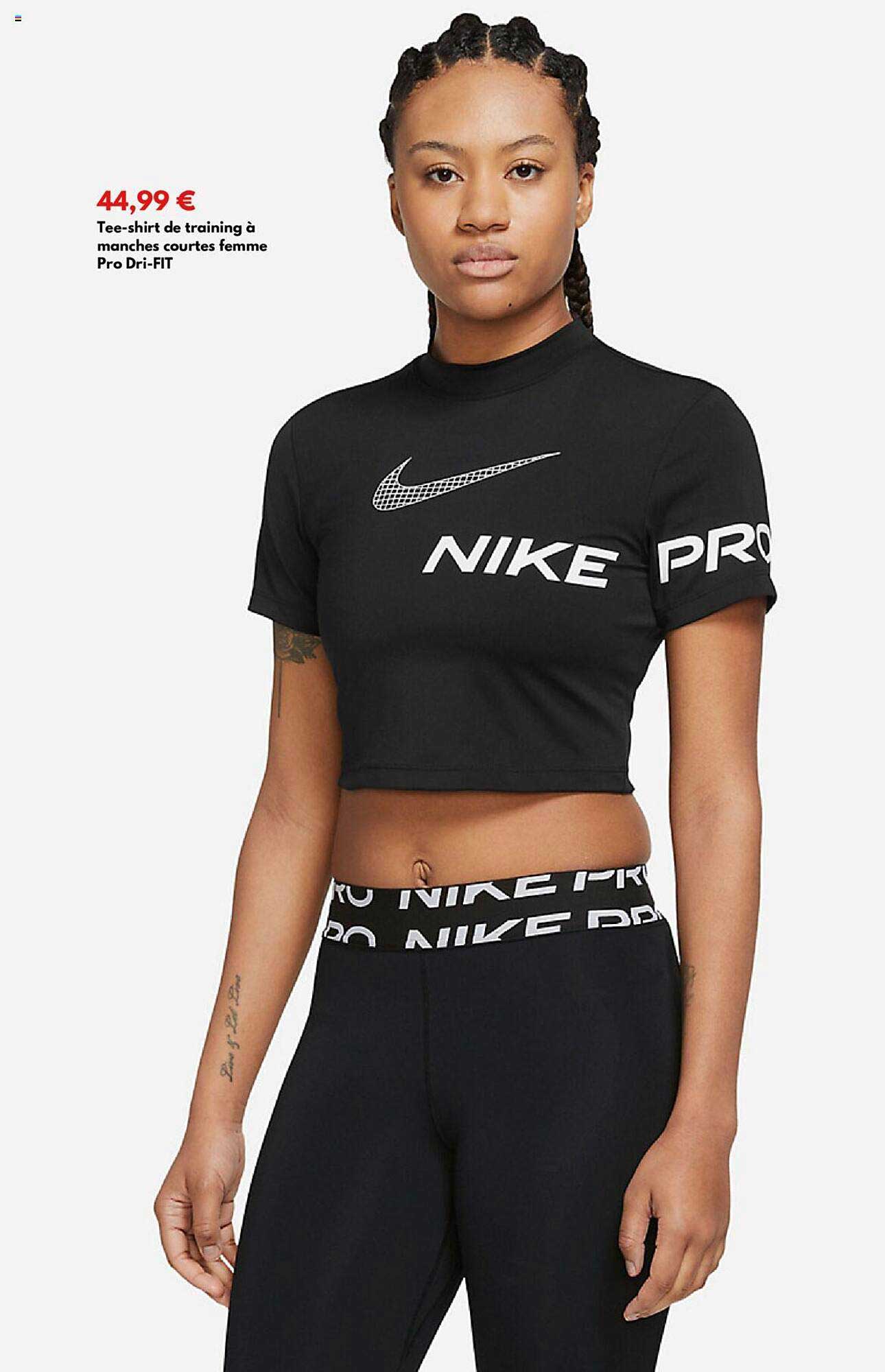 tee-shirt de training à manches courtes femme pro-Dri-fit