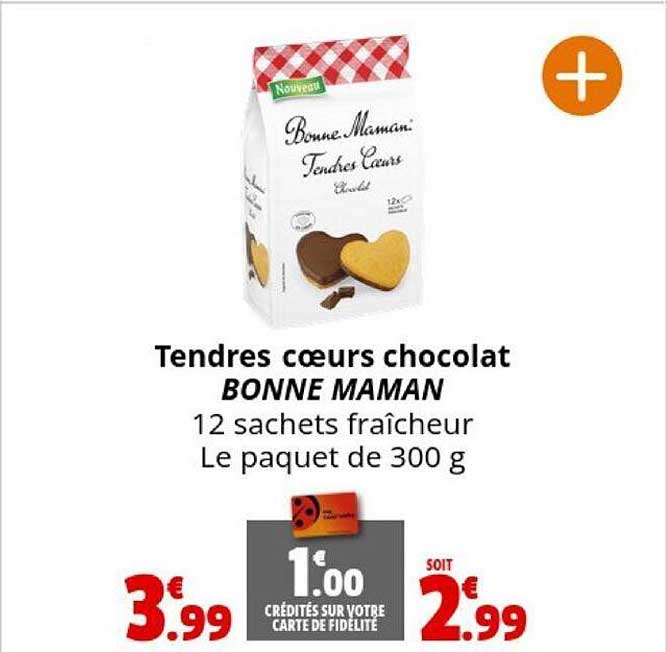 tendres cœurs chocolat bonne maman
