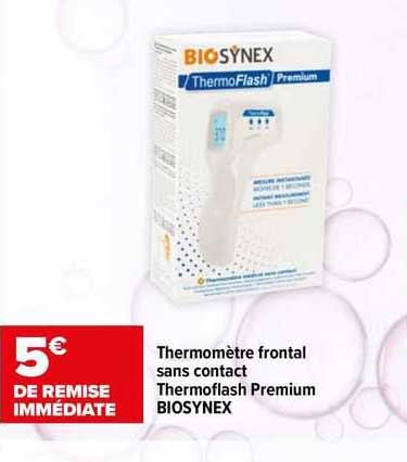 thermomètre frontal sans contact thermoflash premium biosynex