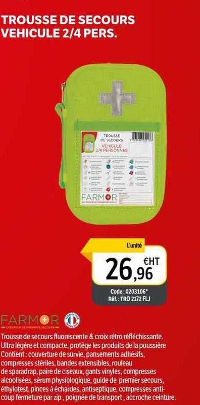 trousse de secours véhicule 2/4 pers