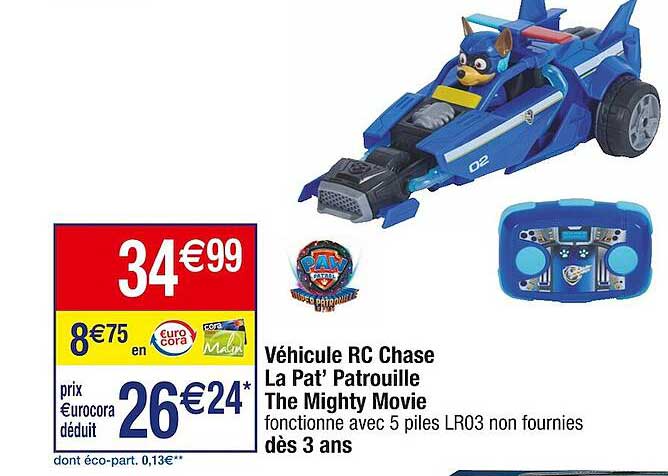 véhicule rc chase la pat' patrouille the mighty movie