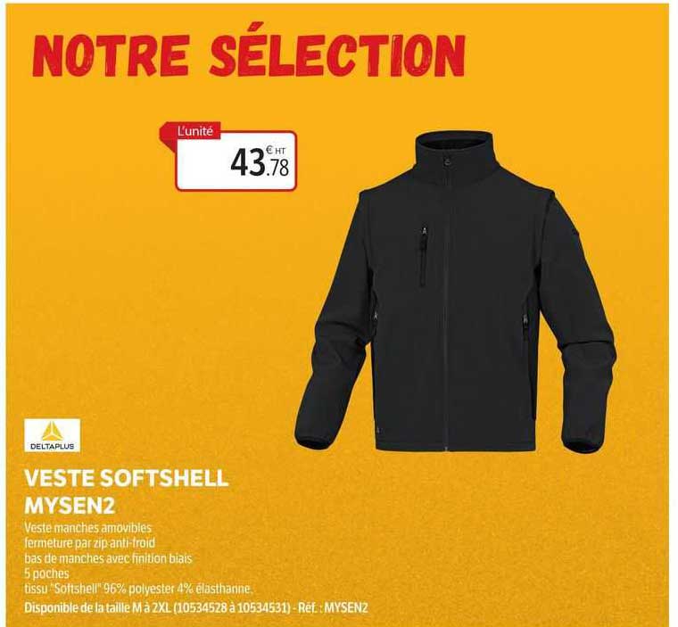 veste softshell mysen2 deltaplus