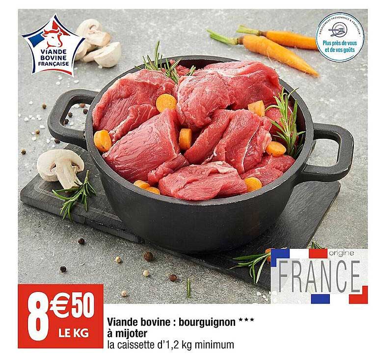 Viande Bovine : Bourguignon à Mijoter