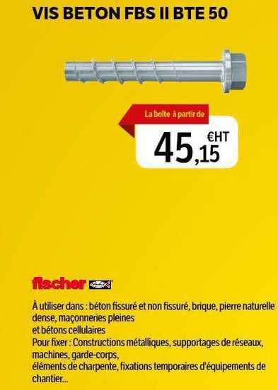 vis beton fbs II bte 50 fischer