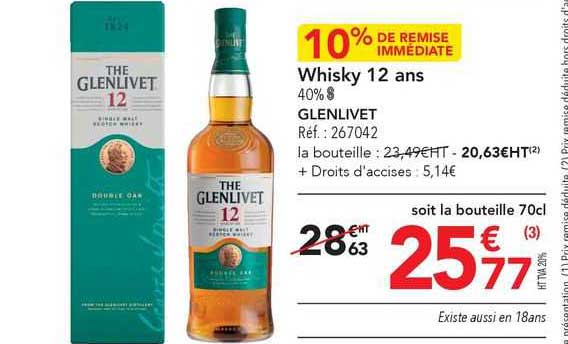 whisky 12 ans glenlivet