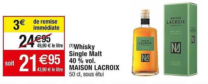 whisky single malt 40% vol. maison lacroix