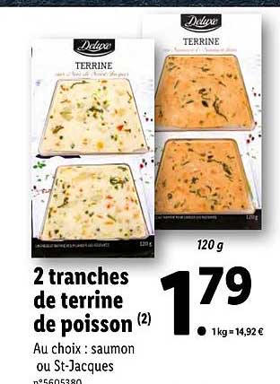 2 Tranches De Terrine De Poisson Deluxe