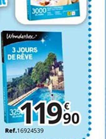3 jours de rêve wonderbox