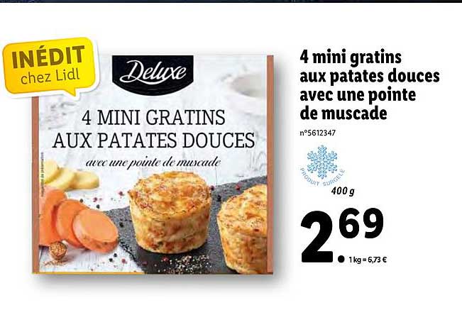 4 mini gratins aux patates douces avec une pointe de muscade