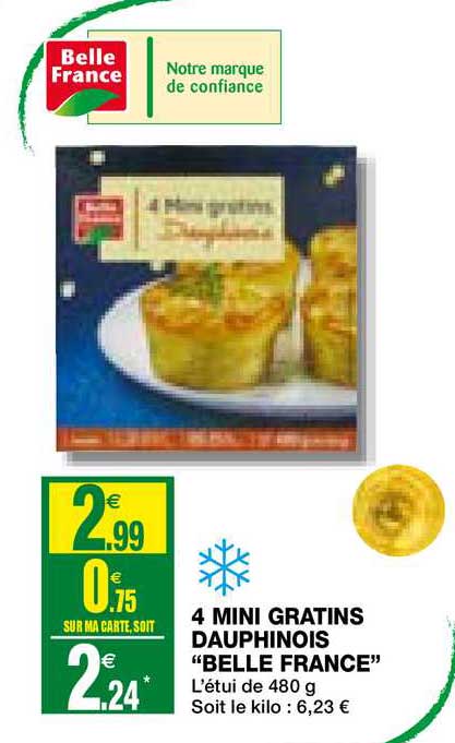 4 mini gratins dauphinois "belle france"