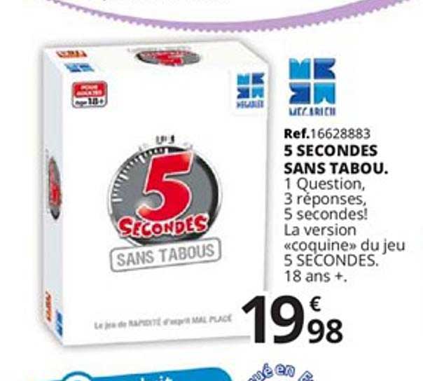 5 secondes sans tabou