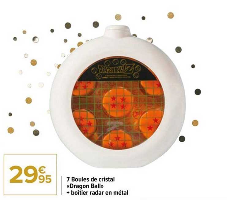 7 boules de cristal «dragon ball» + boîtier rader en métal