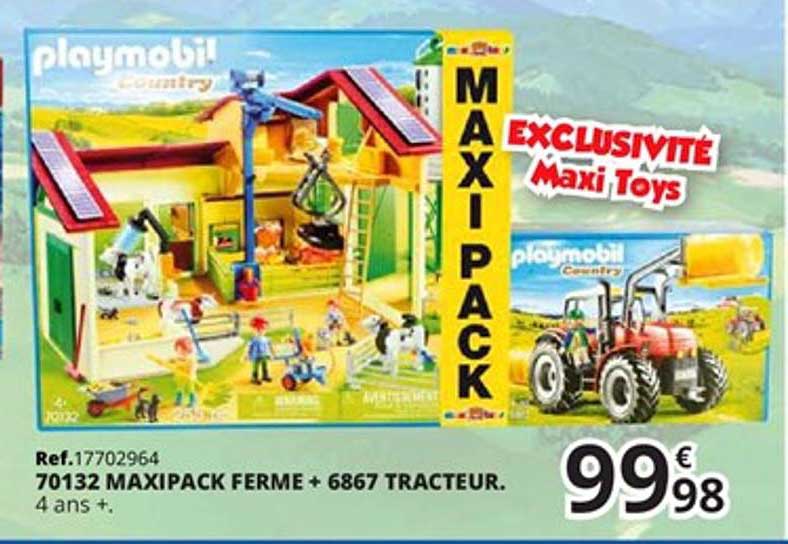 70132 maxipack ferme + 6867 tracteur playmobil