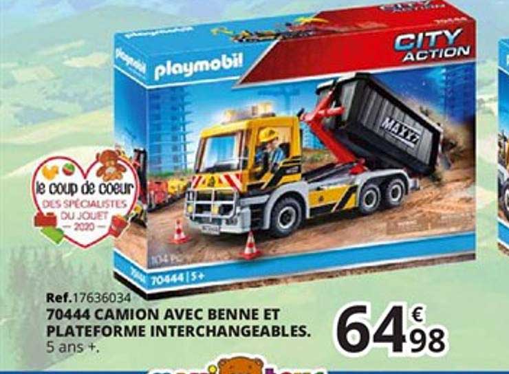 70444 camion avec benne et plateforme interchangeables playmobil