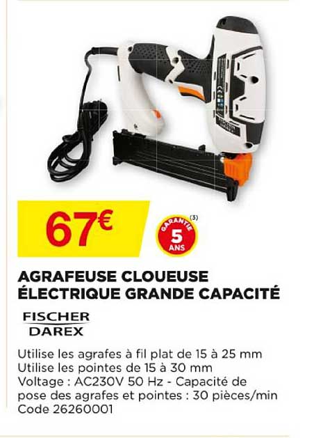 Agrafeuse Cloueuse électrique Grande Capacité